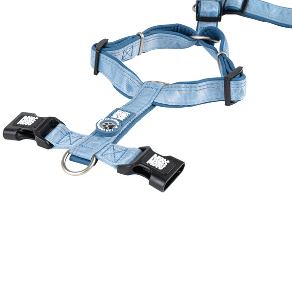 Max&Molly Matrix 2.0 Comfort Harness Ocean – Soft Adjustable Dog Harness with QR ID, Large, Blue