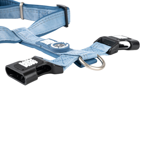 Max&Molly Matrix 2.0 Comfort Harness Ocean – Soft Adjustable Dog Harness with QR ID, Large, Blue