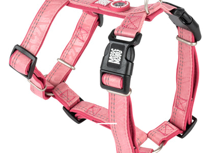 Max&Molly Matrix 2.0 Comfort Harness – Soft Adjustable Pastel Pink with QR ID, Large