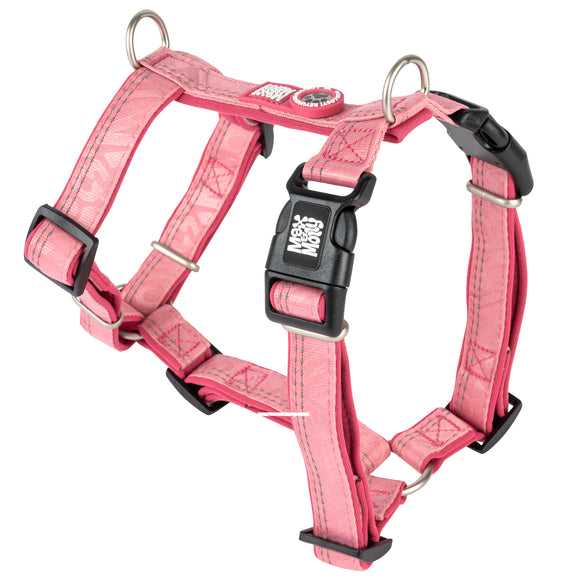 Max&Molly Matrix 2.0 Comfort Harness – Soft Adjustable Pastel Pink with QR ID, Large