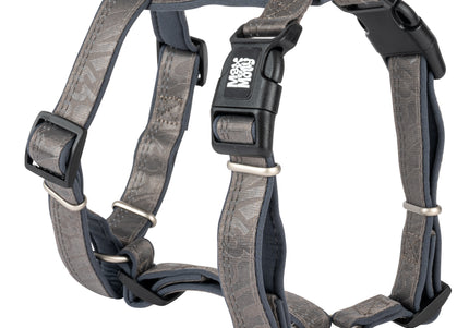 Max&Molly Matrix 2.0 Comfort Harness – Soft Adjustable Gray Dog Harness with QR ID, Small