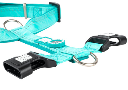Max&Molly Matrix 2.0 Comfort Harness XS – Soft Adjustable Design with QR ID, Turquoise