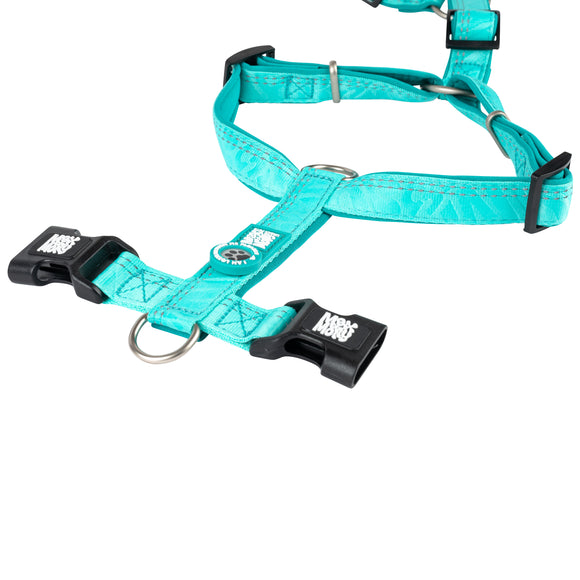 Max&Molly Matrix 2.0 Comfort Harness XS – Soft Adjustable Design with QR ID, Turquoise
