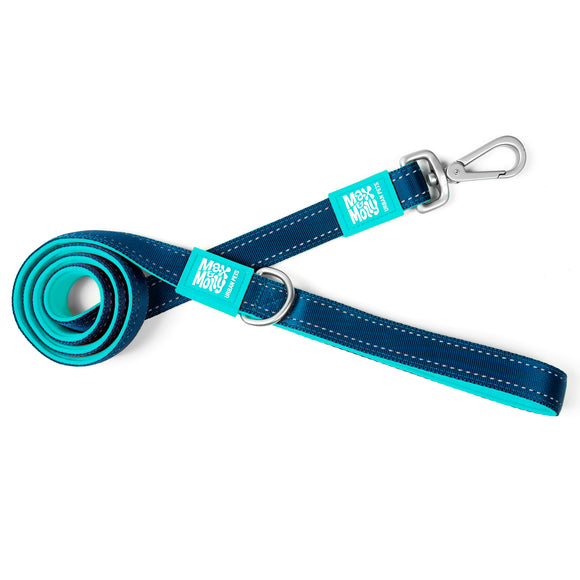 Max&Molly Matrix Sky Blue Short Leash – Classic Reflective Dog Lead, 120cm Large
