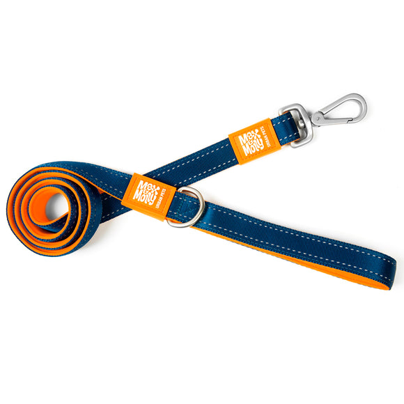Max&Molly Matrix Orange Short Leash – Classic Reflective Dog Lead, 120cm, Size S