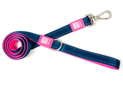 Max&Molly Matrix Pink Short Leash – Classic Reflective Dog Lead, 120cm Large