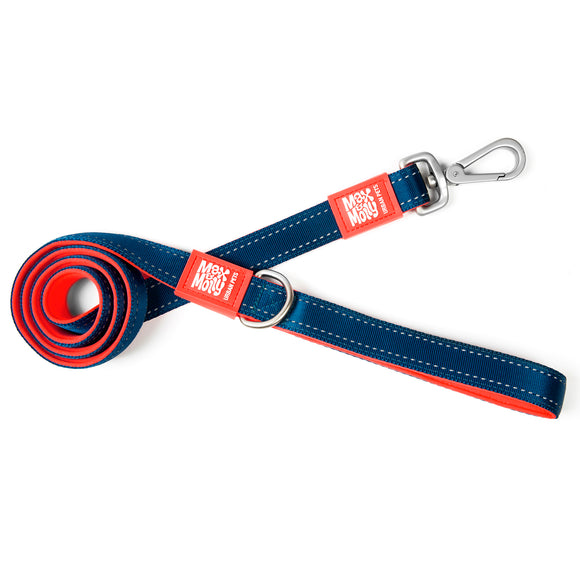 Max&Molly Matrix Red Short Leash – Classic Reflective Dog Lead, 120cm, Large Size