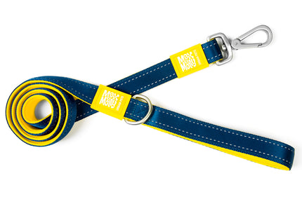 Max&Molly Matrix Yellow Short Leash – Classic Reflective Dog Lead, 120cm, Large Size
