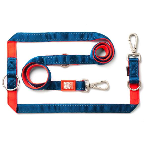 Max&Molly Matrix Red Multi-Leash – Adjustable Reflective Dog Leash, 200cm, Size S