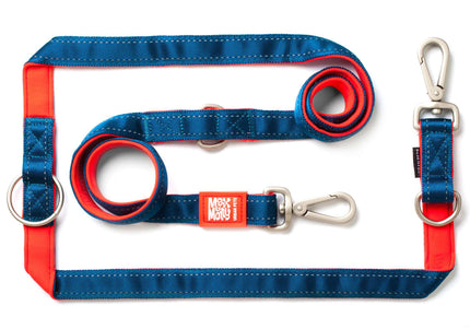 Max&Molly Matrix Red Multi-Leash – Adjustable Reflective Dog Leash, 200cm, Size S