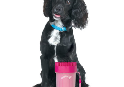 Bugalugs Paw Cleaner Medium – Black Silicone Cup with Soft Bristles, Quick Cleaning Solution