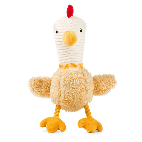 Max&Molly Huggles Chicken Eggsy Plush Dog Toy with Squeaker and Crinkly Wings