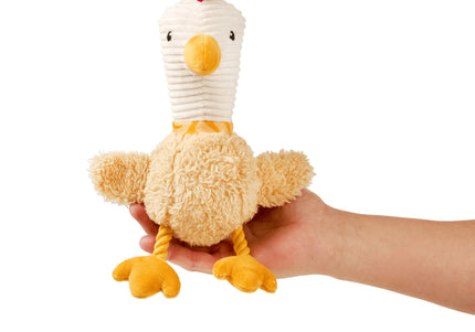 Max&Molly Huggles Chicken Eggsy Plush Dog Toy with Squeaker and Crinkly Wings
