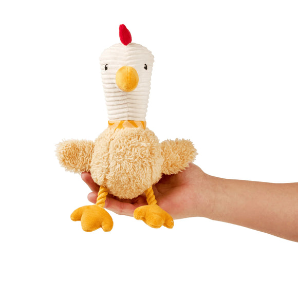 Max&Molly Huggles Chicken Eggsy Plush Dog Toy with Squeaker and Crinkly Wings