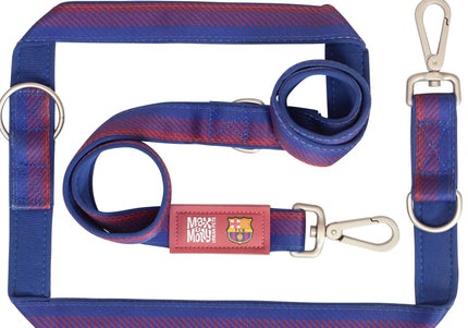 Max&Molly FC Barcelona Multi-Function Leash – Detachable Sports Motif, Large Size, Durable Design
