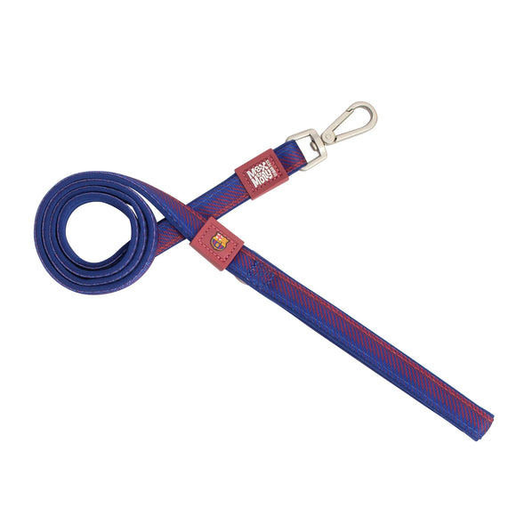 Max&Molly FC Barcelona Short Leash 120cm – Sporty Dog Lead with Club Motif, Size S