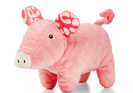 Max&Molly Huggles Pig Hamlet Plush Dog Toy with Low-Tone Squeaker