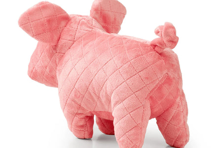 Max&Molly Huggles Pig Hamlet Plush Dog Toy with Low-Tone Squeaker