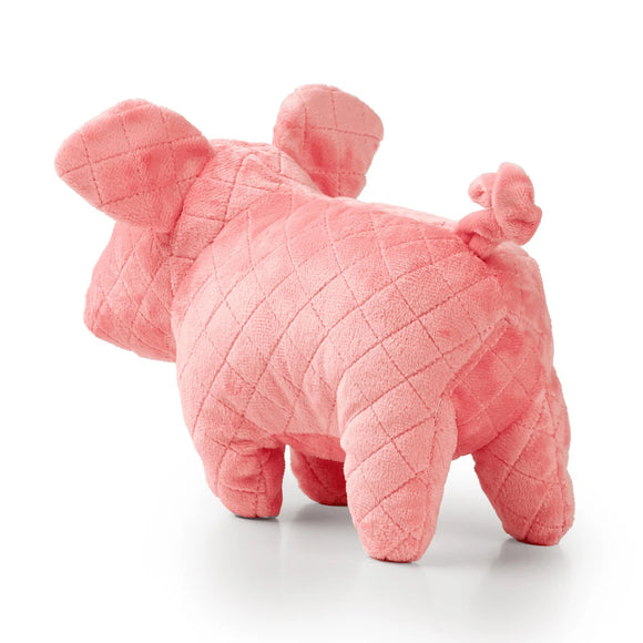 Max&Molly Huggles Pig Hamlet Plush Dog Toy with Low-Tone Squeaker