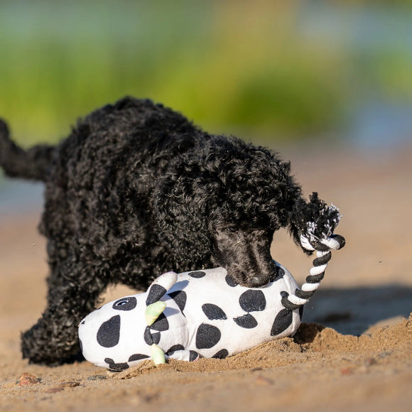 Max&Molly Huggles Claire Cow Plush Squeaky Dog Toy