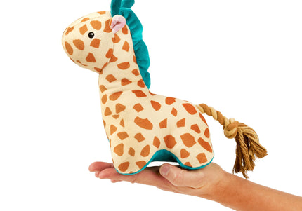 Max&Molly Huggles Giraffe Jerry Squeaker-Free Plush Dog Toy