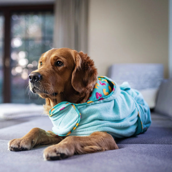 Max&Molly Ducklings Bathrobe – Soft Absorbent Microfiber Robe with Duck Pattern, Large Size