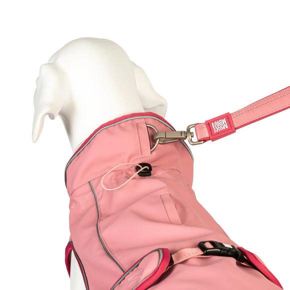 Max&Molly Matrix 2.0 Rose Dog Raincoat – Waterproof Pink Jacket, Medium Size