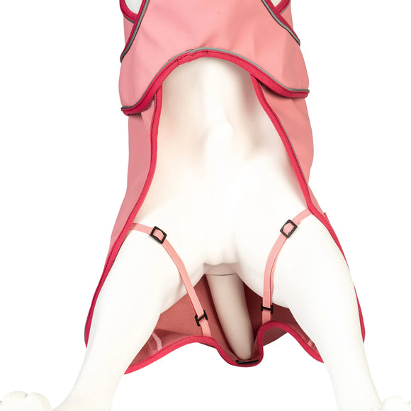 Max&Molly Matrix 2.0 Rose Dog Raincoat – Waterproof Pink Jacket, Medium Size