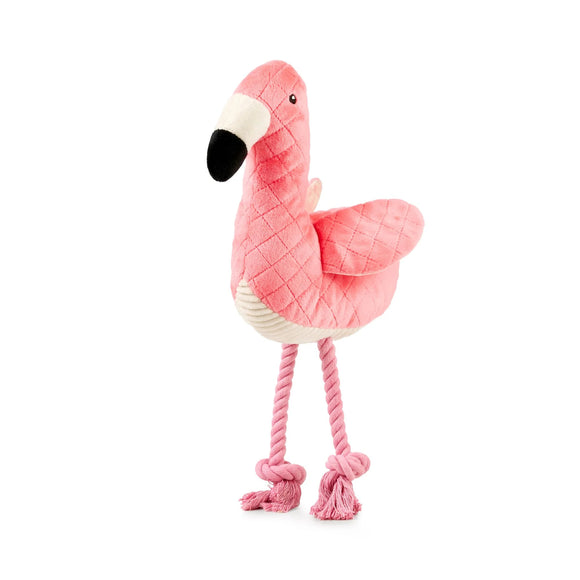 Max&Molly Huggles Sunny Flamingo Plush Dog Toy with Crinkly Wings