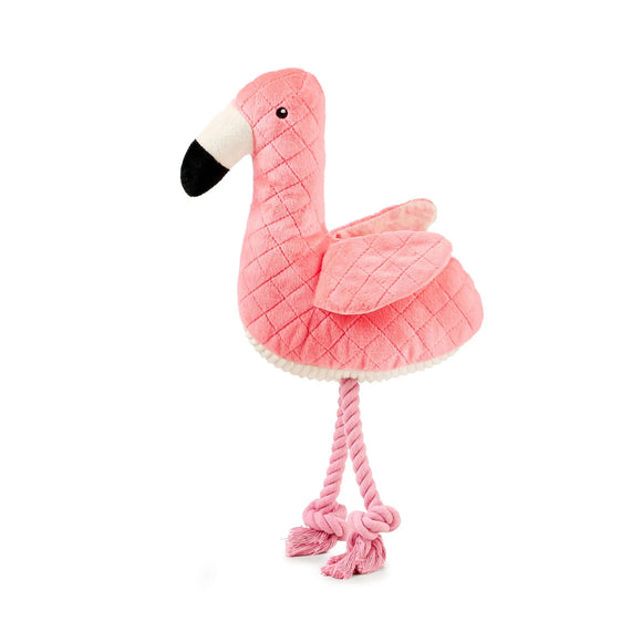 Max&Molly Huggles Sunny Flamingo Plush Dog Toy with Crinkly Wings