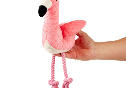 Max&Molly Huggles Sunny Flamingo Plush Dog Toy with Crinkly Wings