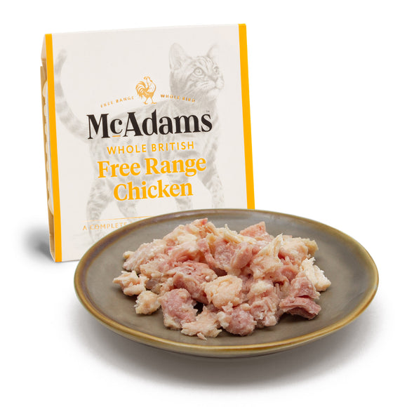 McAdams Free Range Chicken Cat Wet Food – Natural Grain-Free Recipe, 100g Pouch