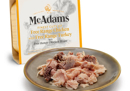 McAdams Free Range Chicken & Turkey Wet Dog Food – Natural Grain-Free Recipe, 150g