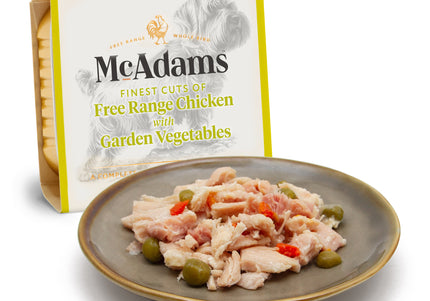 McAdams Free Range Chicken & Garden Vegetables Wet Dog Food – Natural Recipe, 150g