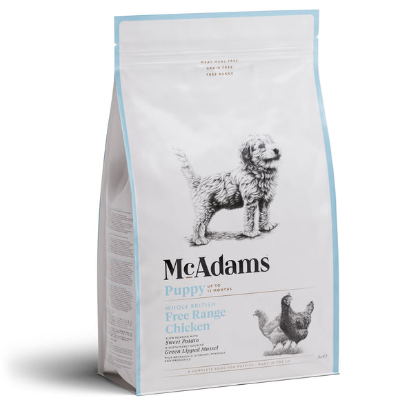 McAdams Puppy Baked Food – Free Range Chicken Recipe, 2kg, Premium Nutrition