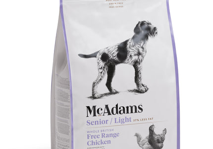 McAdams Senior Light Baked Dog Food – Free Range Chicken, Low Calorie, 2kg