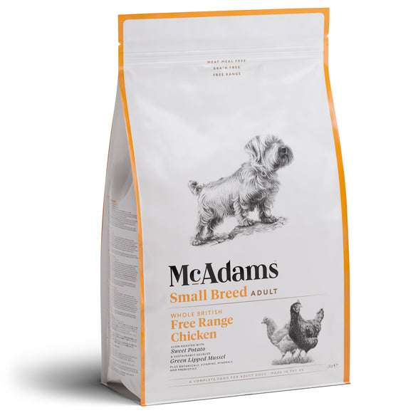 McAdams Small Breed Free Range Chicken – Oven-Baked Natural Dog Food, 5kg Bag