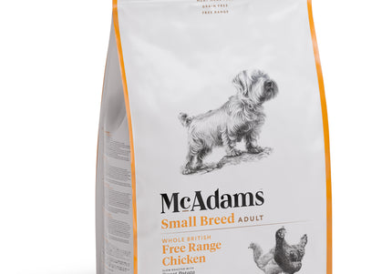 McAdams Small Breed Baked Dog Food – Free Range Chicken Recipe, 2kg Bag