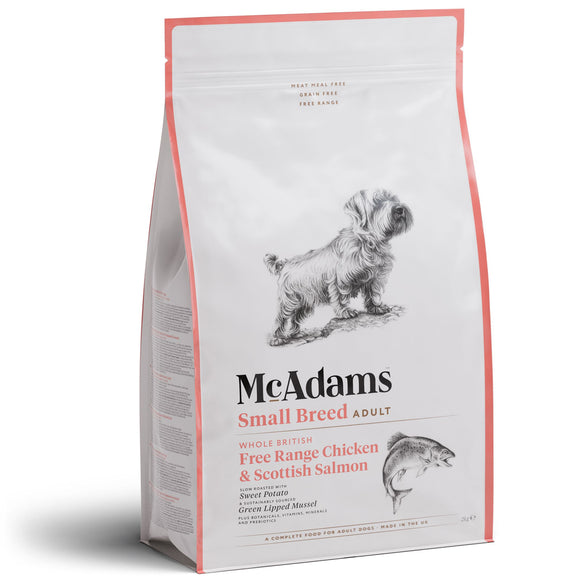 McAdams Small Breed Baked Food – Free Range Chicken and Salmon, 2kg, Premium Nutrition
