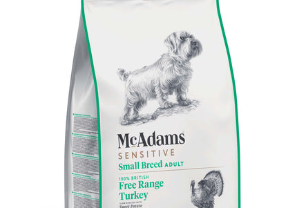 McAdams Sensitive Small Breed Free Range Turkey – Baked Dry Food, 5kg, Premium Protein Source
