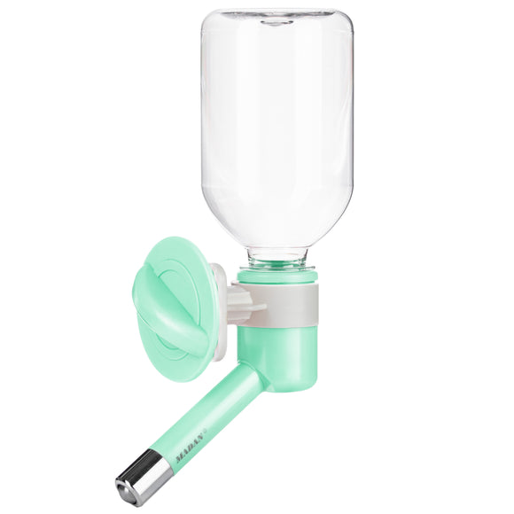 Madan Water Adapter with 330ml Bottle – Automatic Round Dog Waterer, Mint Color, Leak-Resistant Design