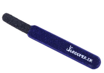 Groomer.dk Diamond Edition Stripping Knife – Curved Medium Blade, Rough Coated for Precision