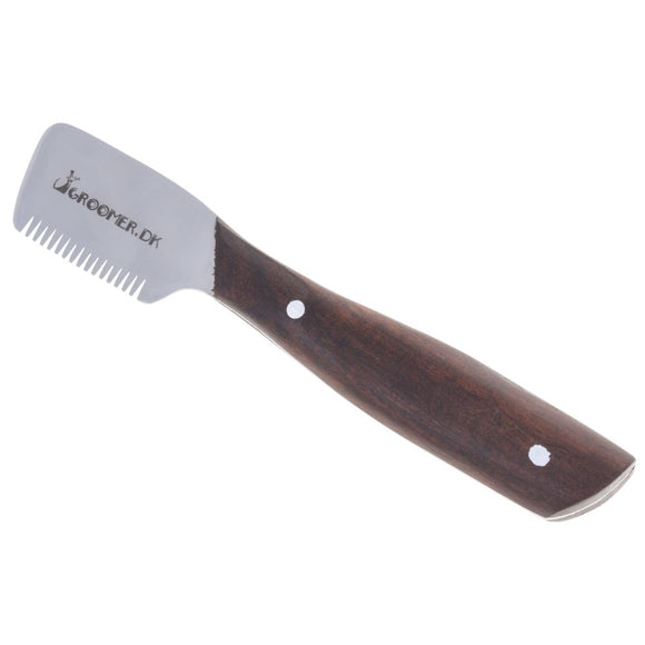 Groomer.dk Danish Classic Trimming Knife – Fine Blade with Wooden Handle, Precision Finish