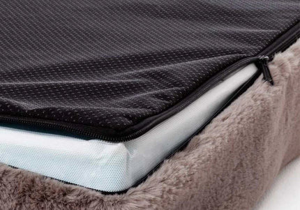 Maelson Orthopedic Memofluff Dog Bed – Supportive Memory Foam Mattress, Anthracite, Medium Size