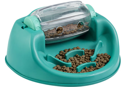 Nina Ottosson Dog Spin N' Eat Puzzle Bowl – Interactive Slow Feeder with Educational Design, Level 2