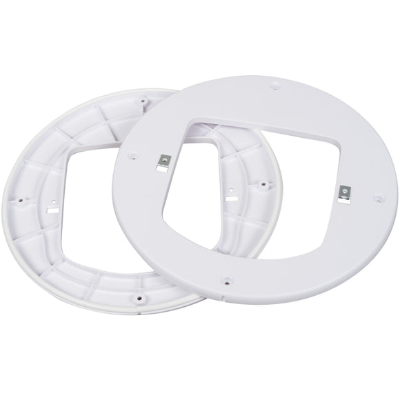 PetSafe Microchip Cat Flap Installation Adapter – White Mounting Ring for Secure Door Fitting