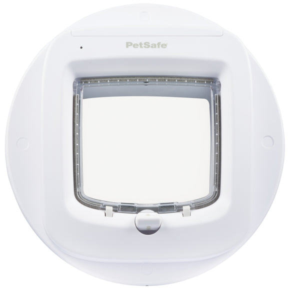 PetSafe Microchip Cat Flap Installation Adapter – White Mounting Ring for Secure Door Fitting