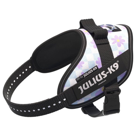 Julius-K9 IDC Powerharness Cartoon – Reflective Floral Dog Harness, Comfortable Fit Design
