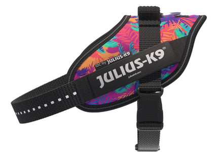 Julius-K9 IDC Powerharness Vibe – Reflective Dog Harness, Palm Tree Pattern, Mini Size