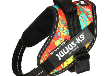 Julius-K9 IDC Powerharness Crazy – High-Quality Adjustable Harness, Vibrant Pattern Design